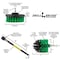 Drill Brush Power Scrubber By Useful Products 5 in W 5 in L Brush, Green G-S-4M-5X-QC-DB - alternate 7